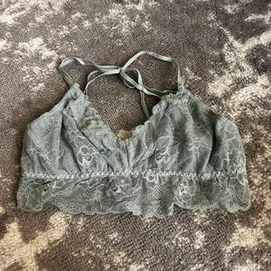 Chroma Tale Green Lace Bralette Medium